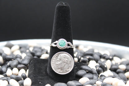 Dainty Sterling Silver Rings – Unique Stone Selection (Size 8)