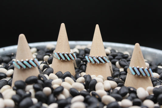 Zuni Opal Inlay Ring by Amy Celtus – Sterling Silver Native American Jewelry