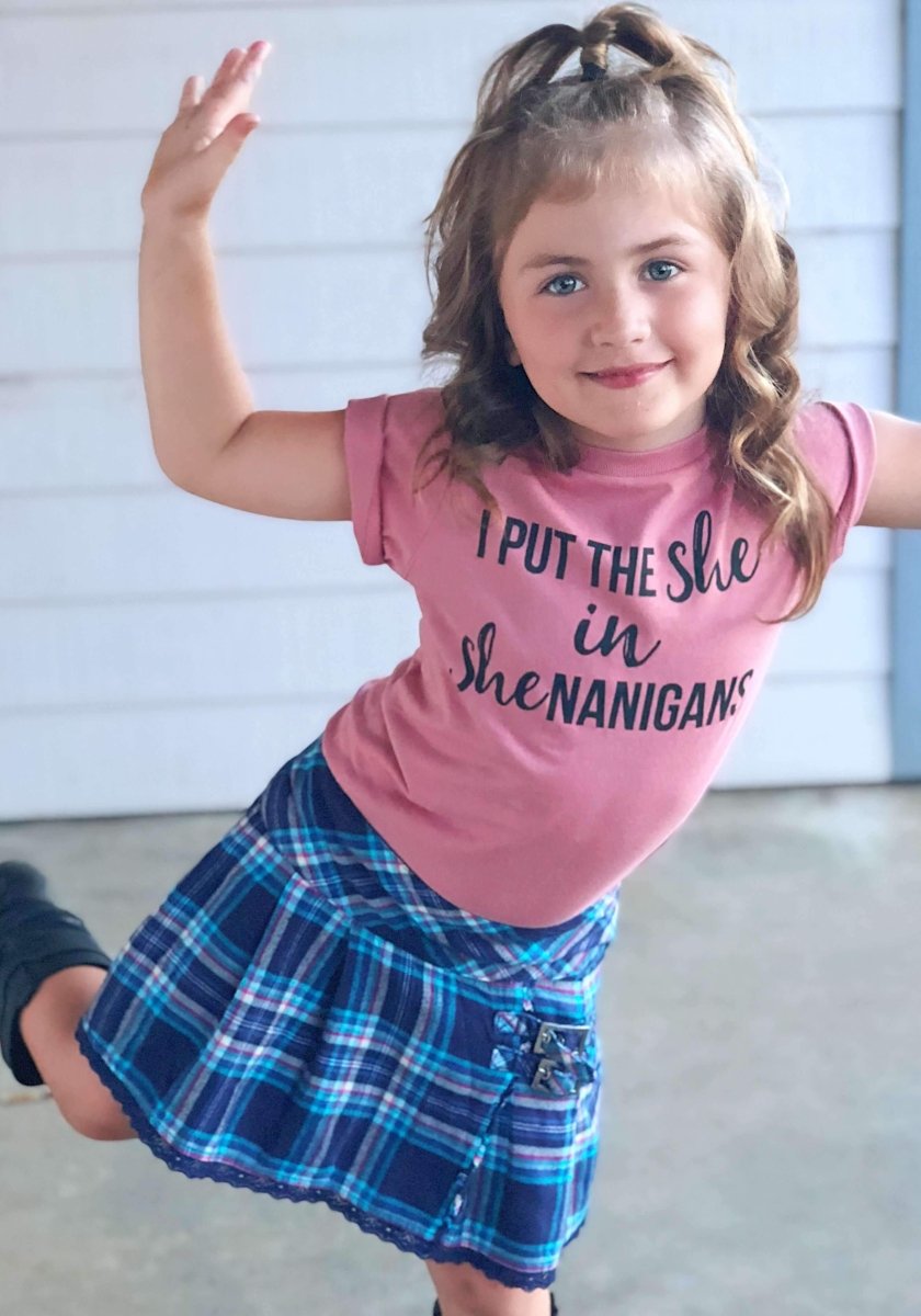 I Put the She in Shenanigans | Kid's T-Shirt